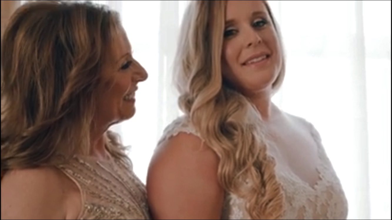 Karen Caplan with daughter Alex Jackson on wedding day